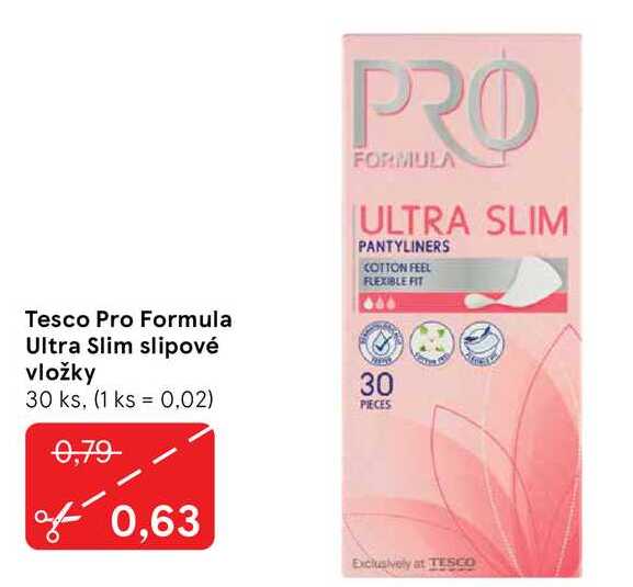 Tesco Pro Formula Ultra Slim slipové vložky 30 ks