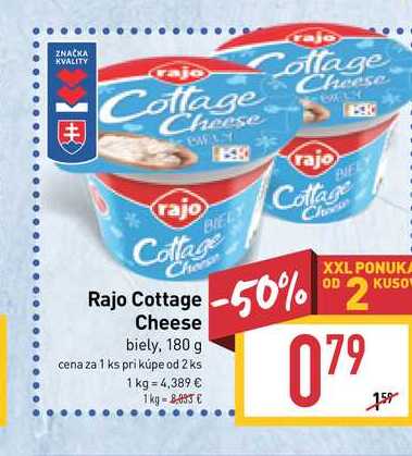 Rajo Cottage Cheese biely, 180 g 