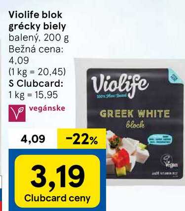 Violife blok grécky biely, 200 g 