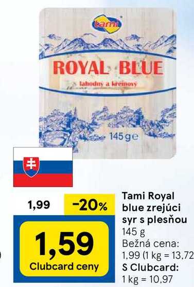 Tami Royal blue zrejúci syr s plesňou, 145 g