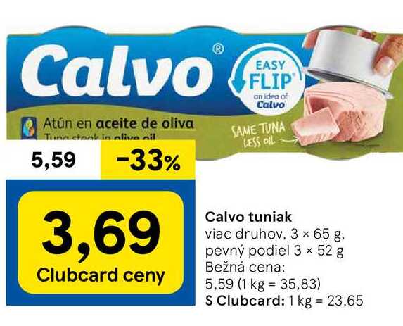 Calvo tuniak, 3x 65 g