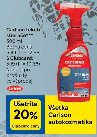 Carlson tekuté stierače, 500 ml