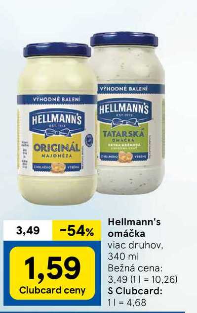 Hellmann's Tatárska omáčka 340 ml