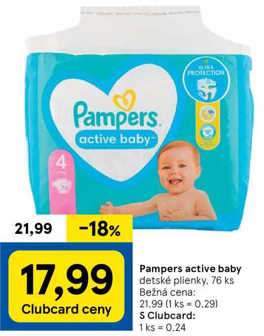 Pampers active baby, 76 ks 
