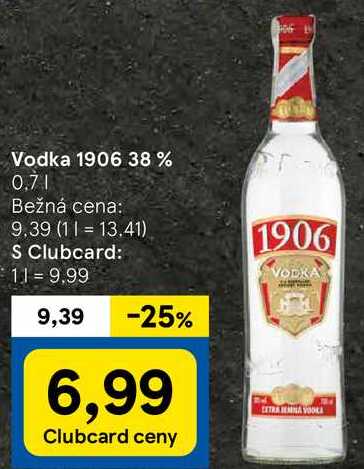Vodka 1906 38 %, 0,7 l v akcii