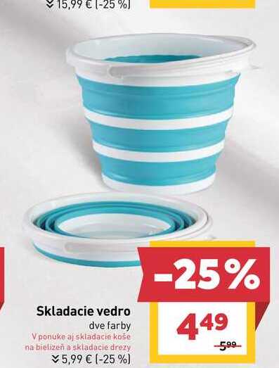 Skladacie vedro dve farby