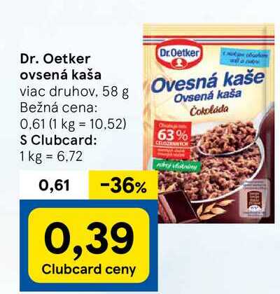 Dr. Oetker ovsena kaša, 58 g