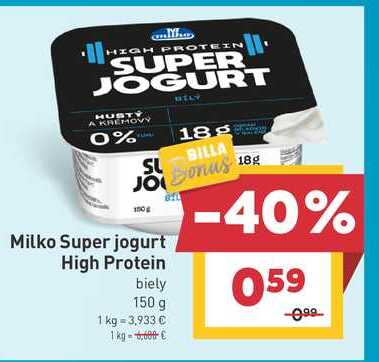 Milko Super jogurt High Protein biely 150 g 