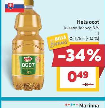 Hels ocot kvasný liehový, 8% 1L