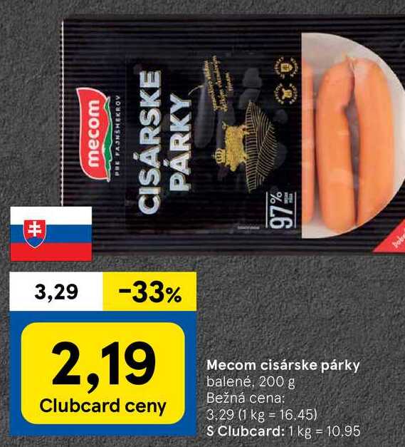 Mecom cisárske párky, 200 g 