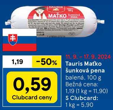 Tauris Maťko šunková pena, 100 g