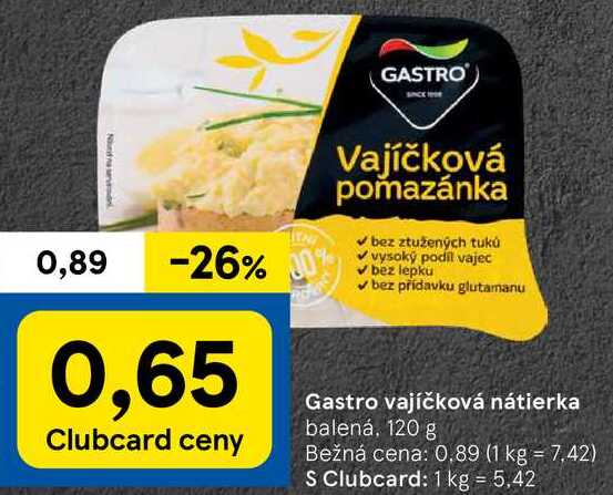 Gastro vajíčková nátierka, 120 g 