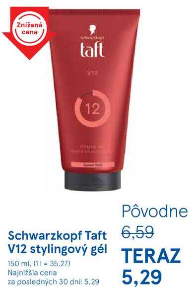 Schwarzkopf Taft V12 stylingový gél, 150 ml