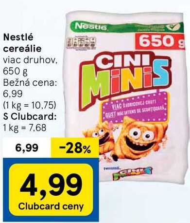 Nestlé cereálie, 650 g 