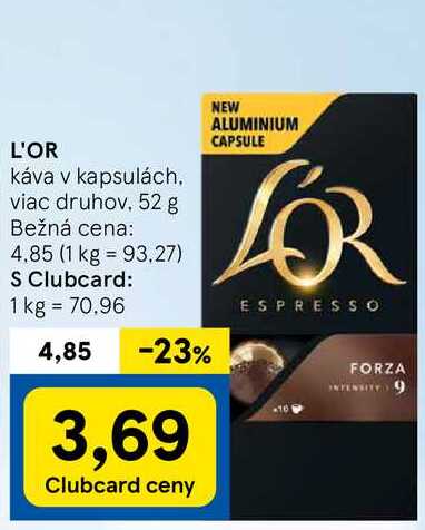 L'OR káva v kapsulách, 52 g 