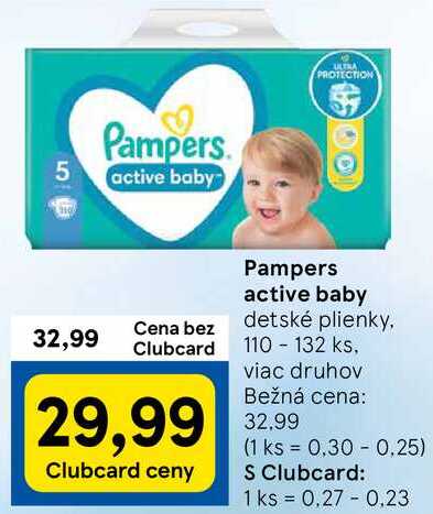 Pampers active, 110-132 ks