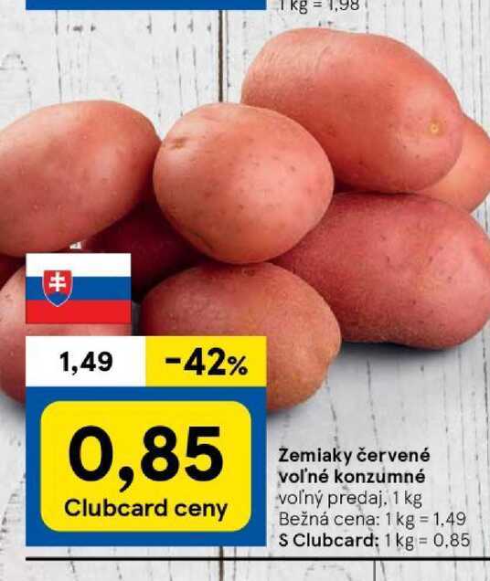 Zemiaky červené voľné konzumné voľný predaj, 1 kg 