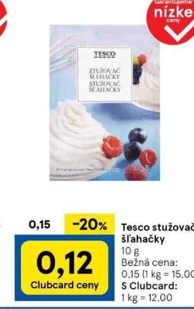 Tesco stužovač šľahačky 10 g