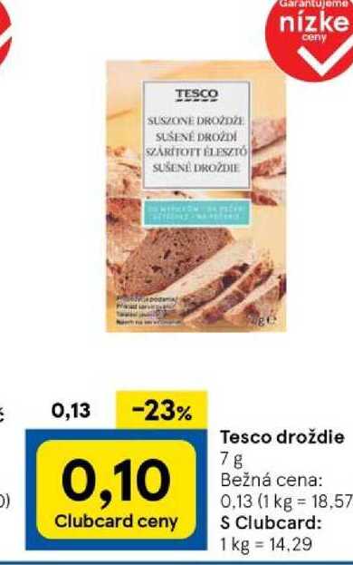 Tesco droždie 7 g