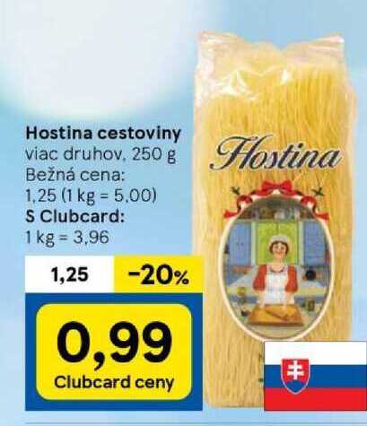 Hostina cestoviny viac druhov, 250 g 