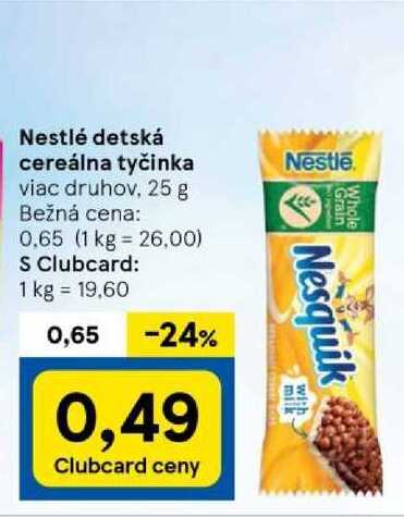 Nestlé detská cereálna tyčinka viac druhov, 25 g 