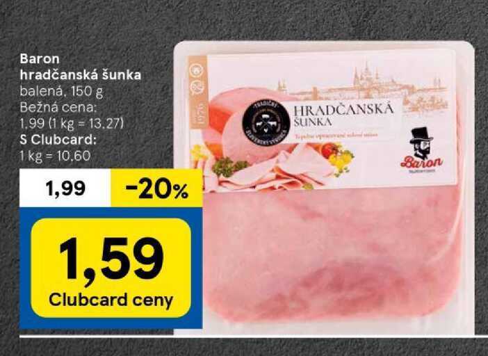 Baron hradčanská šunka balená, 150 g 