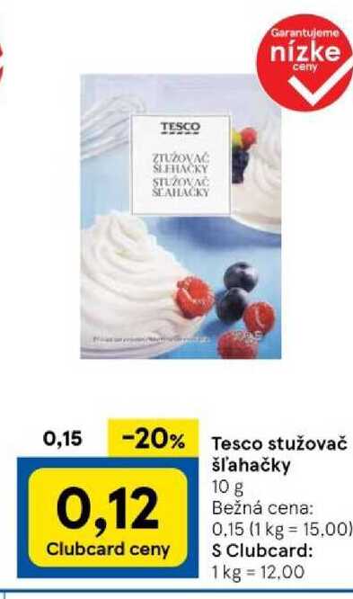 Tesco stužovač šľahačky 10 g 