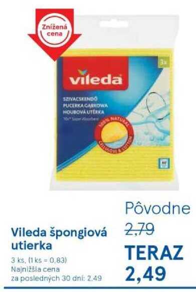 Vileda špongiová utierka 3 ks