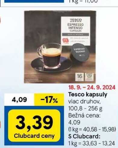 Tesco kapsuly 100,8 - 256 g