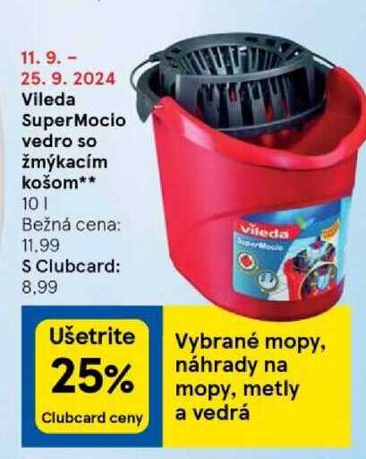 Vileda SuperMocio vedro so žmýkacím košom 10l