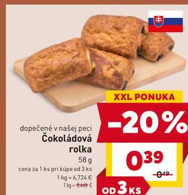 Čokoládová rolka 58 g 