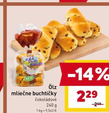 Ölz mliečne buchtičky čokoládové 240 g