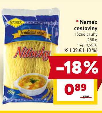 Namex cestoviny rôzne druhy 250 g