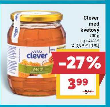 Clever med kvetový 900 g