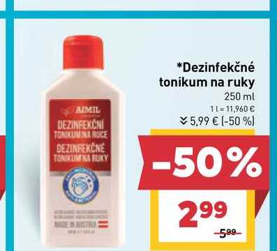 Dezinfekčné tonikum na ruky 250 ml 