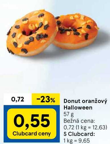 Donut oranžový Halloween, 57 g 