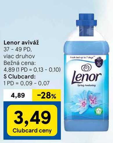 Lenor aviváž, 37 - 49 PD