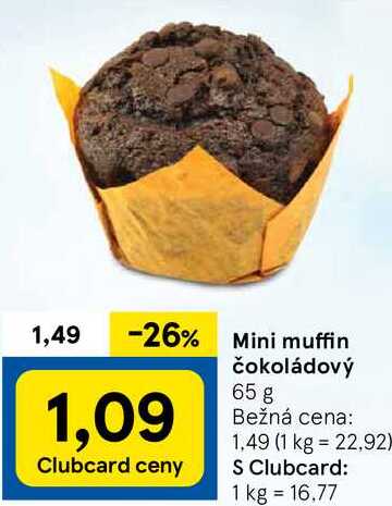 Mini muffin čokoládový, 65 g