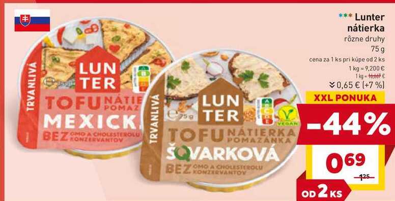 Lunter nátierka rôzne druhy 75g 