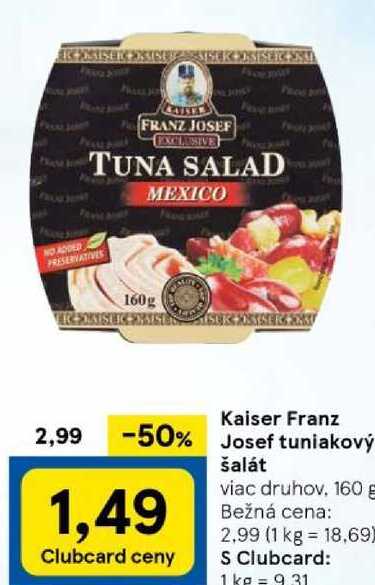 Kaiser Franz Josef tuniakový šalát, 160 g