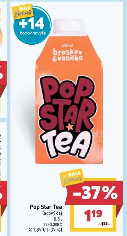 Pop Star Tea ľadový čaj 0,5l