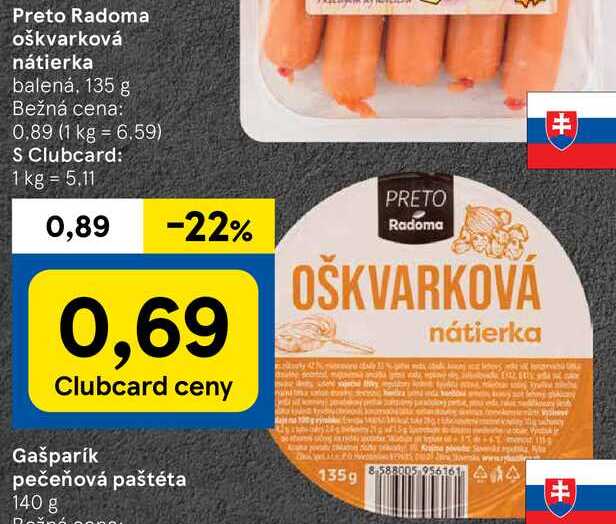 Preto Radoma oškvarková nátierka, 135 g 