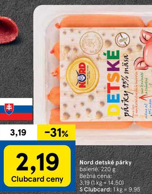 Nord detské párky, 220 g