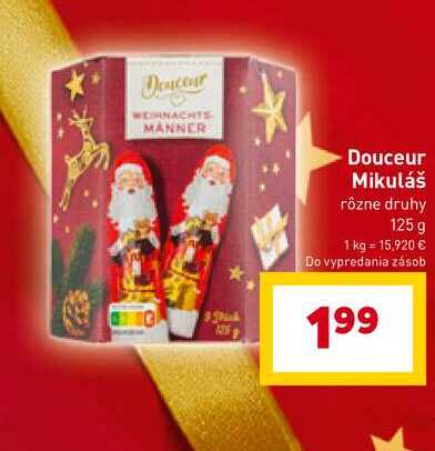 Douceur Mikuláš rôzne druhy 125 g