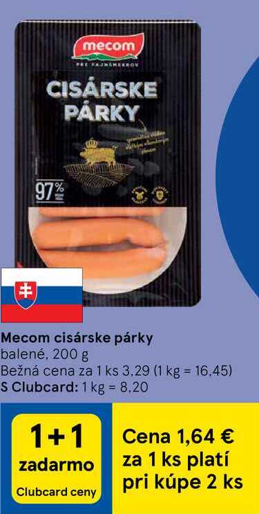 Mecom cisárske párky, 200 g 