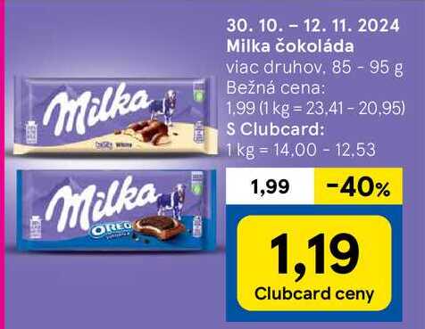 Milka čokoláda, 85 - 95 g