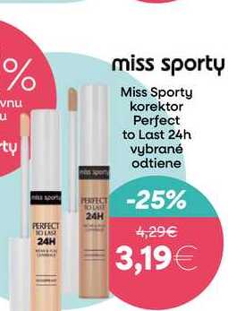 Miss Sporty korektor Perfect to Last 24h vybrané odtiene  