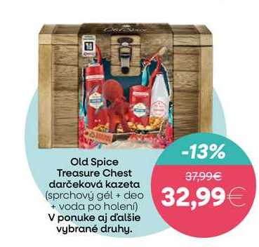 Old Spice Treasure Chest darčeková kazeta (sprchový gél + deo +voda po holení) 