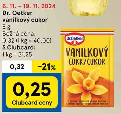 Dr. Oetker vanilkový cukor, 8 g 