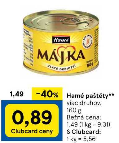 Hamé paštéty, 160 g